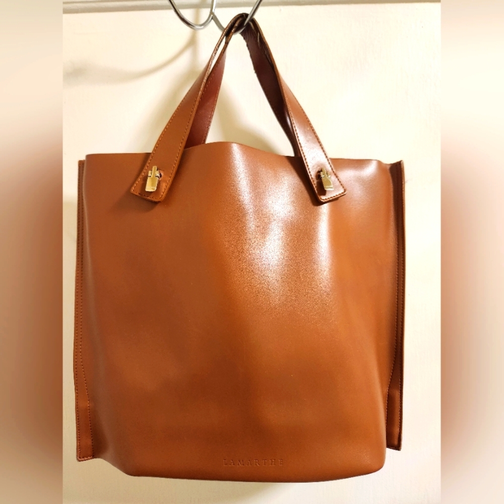 Lamarthe Brown Leather Tote Bag